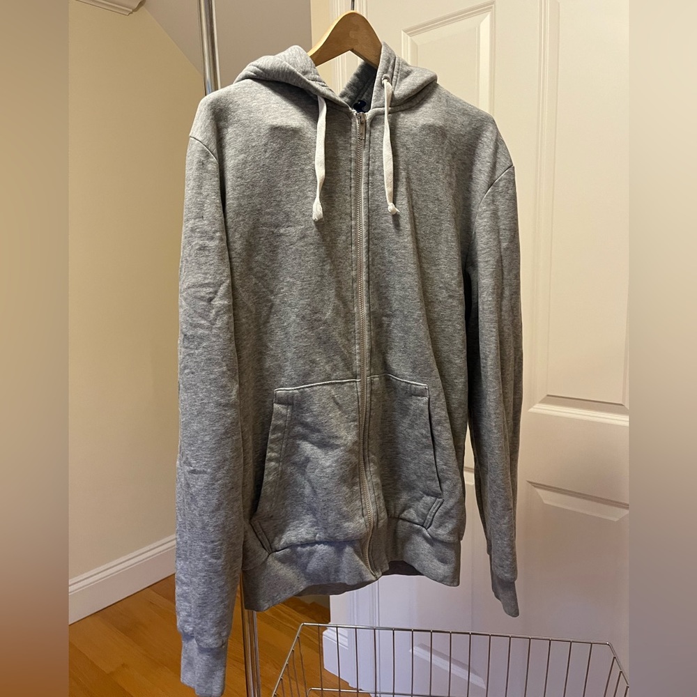 H&M Zip Up Hoodie in Gray